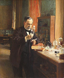 Pasteur in lab